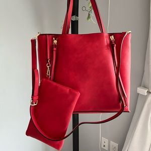 designer red purse